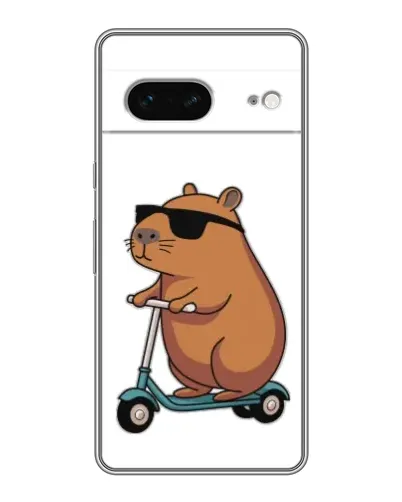 Чохол для Google Pixel 7 з картинкою «Капібара на самокаті»