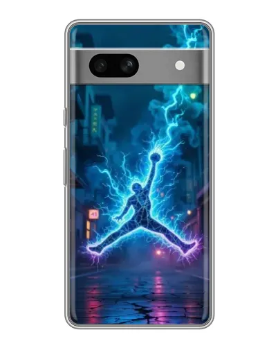 Чехол для Google Pixel 7A с картинкой «Jordan Gold Jumpman»