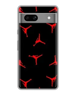 Чехол для Google Pixel 7A с картинкой «Jordan Red Pattern»