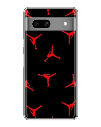 Чехол для Google Pixel 7A с картинкой «Jordan Red Pattern»