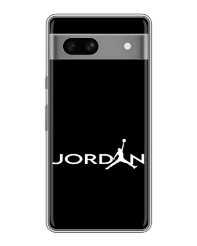Чехол для Google Pixel 7A с картинкой «Jordan White Logo»