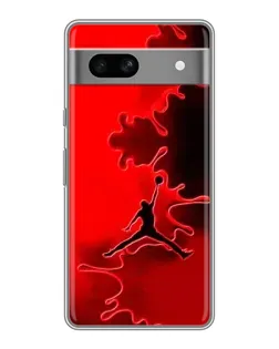 Чехол для Google Pixel 7A с картинкой «Jordan Red Smoke»