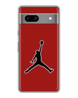 Чехол для Google Pixel 7A с картинкой «Jordan Red Back»
