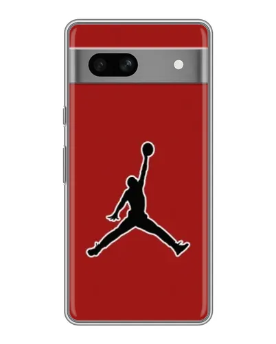 Чехол для Google Pixel 7A с картинкой «Jordan Red Back»