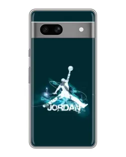 Чехол для Google Pixel 7A с картинкой «Jordan Blue Fire»