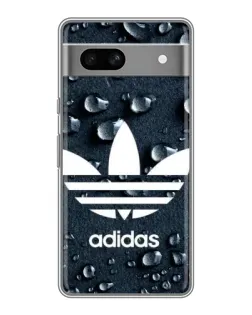Чехол для Google Pixel 7A с картинкой «Adidas Trefoil Blue»