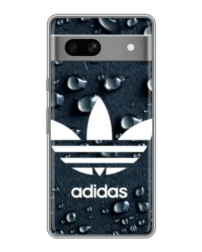 Чехол для Google Pixel 7A с картинкой «Adidas Trefoil Blue»