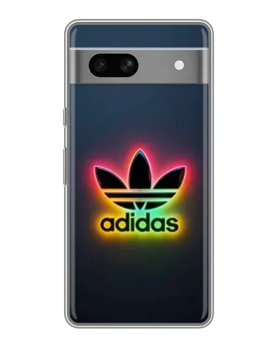 Чехол для Google Pixel 7A с картинкой «Неоновый Adidas»