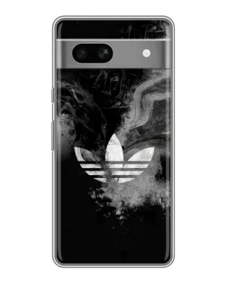 Чехол для Google Pixel 7A с картинкой «Абстрактный дым Adidas»