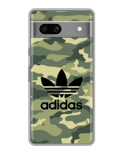 Чехол для Google Pixel 7A с картинкой «Милитари стиль Adidas»