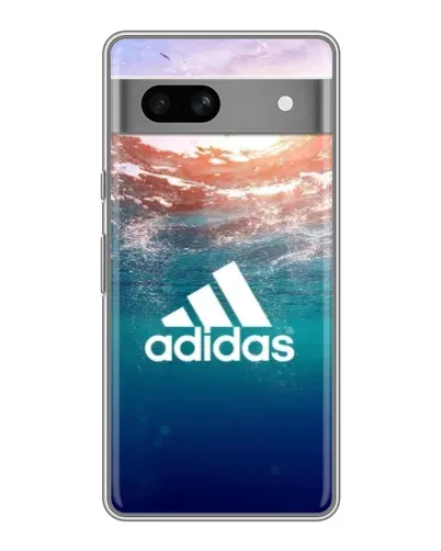 Чехол для Google Pixel 7A с картинкой «Океанская глубина адидас»
