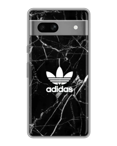 Чехол для Google Pixel 7A с картинкой «Белый мрамор Adidas»