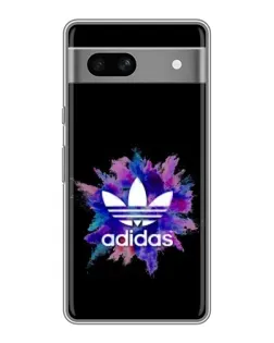 Чехол для Google Pixel 7A с картинкой «Взрыв красок Adidas»