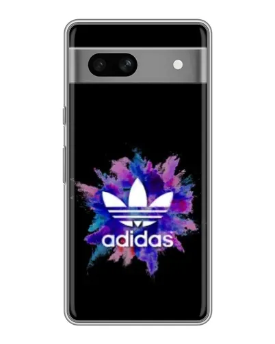 Чехол для Google Pixel 7A с картинкой «Взрыв красок Adidas»