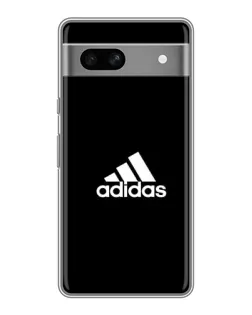 Чехол для Google Pixel 7A с картинкой «Черная классика Adidas»