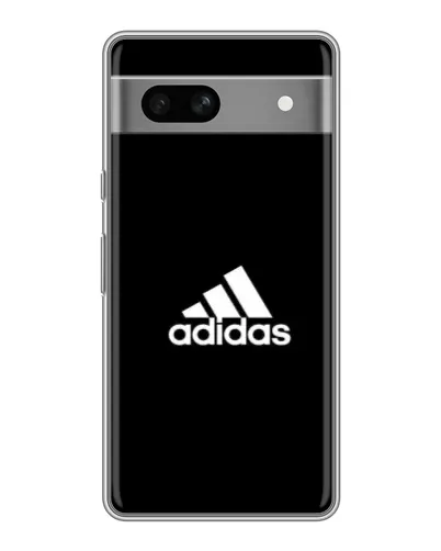 Чехол для Google Pixel 7A с картинкой «Черная классика Adidas»