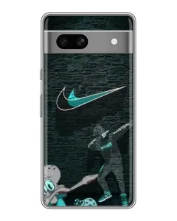 Чехол для Google Pixel 7A с картинкой «Спортивный арт Nike»