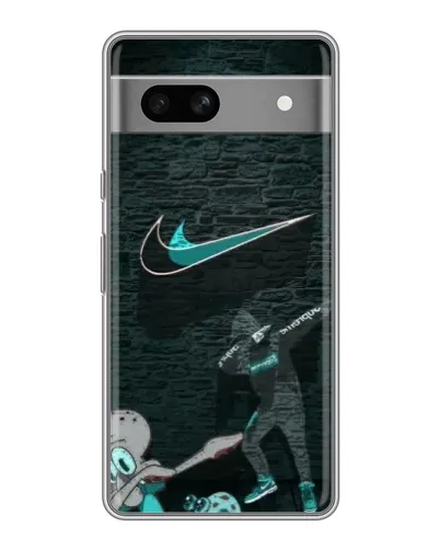 Чехол для Google Pixel 7A с картинкой «Спортивный арт Nike»