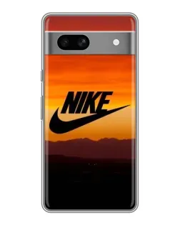 Чехол для Google Pixel 7A с картинкой «Nike — вечерний горизонт»