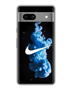 Чехол для Google Pixel 7A с картинкой «Nike и синий дым»