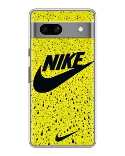 Чехол для Google Pixel 7A с картинкой «Желтый текстурный Nike»