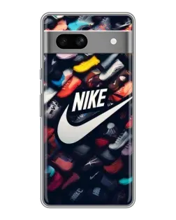 Чехол для Google Pixel 7A с картинкой «Коллекция кроссовок Nike»