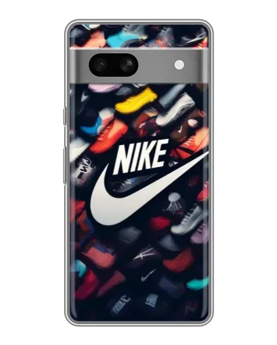 Чехол для Google Pixel 7A с картинкой «Коллекция кроссовок Nike»