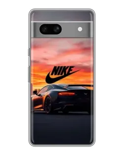 Чехол для Google Pixel 7A с картинкой «Nike и суперкар»