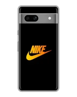 Чохол для Google Pixel 7A з картинкою «Золотий логотип Nike»