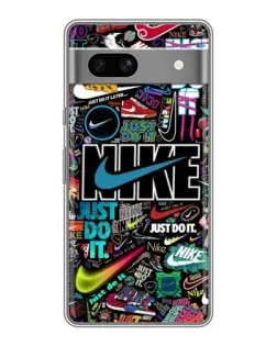 Чохол для Google Pixel 7A з картинкою «Яскравий колаж Nike»