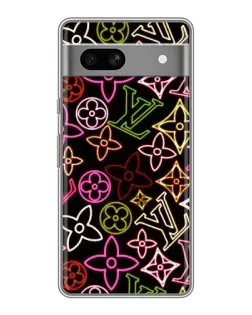 Чехол для Google Pixel 7A с картинкой «Неоновый микс Nike»