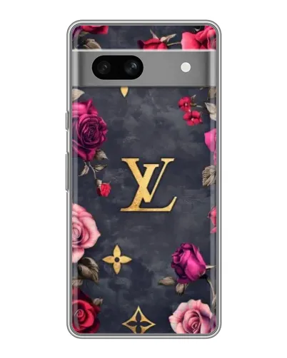 Чехол для Google Pixel 7A с картинкой «Цветочный Louis Vuitton»