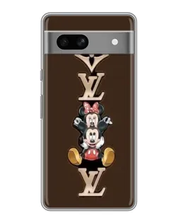 Чехол для Google Pixel 7A с картинкой «LV и Микки Маус»