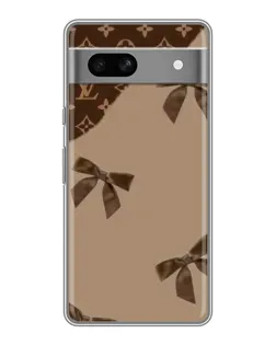 Чехол для Google Pixel 7A с картинкой «LV — кофейный атлас»