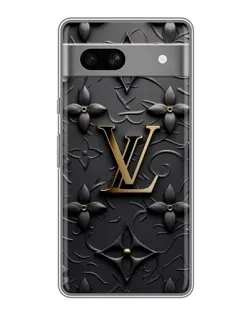 Чехол для Google Pixel 7A с картинкой «Кожаная текстура LV»