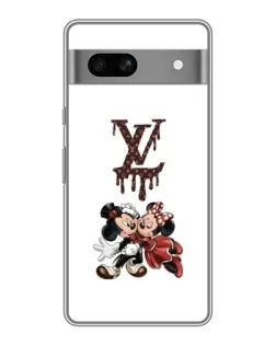 Чехол для Google Pixel 7A с картинкой «LV и Микки Маус»