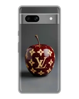 Чехол для Google Pixel 7A с картинкой «Красное яблоко LV»