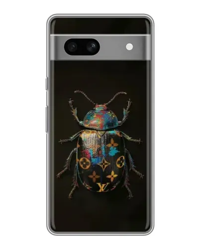 Чехол для Google Pixel 7A с картинкой «LV — мраморный принт»