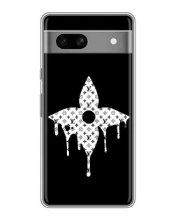 Чехол для Google Pixel 7A с картинкой «Цветочная монограмма»