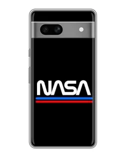 Чехол для Google Pixel 7A с картинкой «NASA — классика Red Blue»