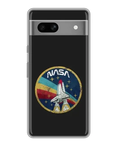 Чехол для Google Pixel 7A с картинкой «NASA — эмблема миссии»