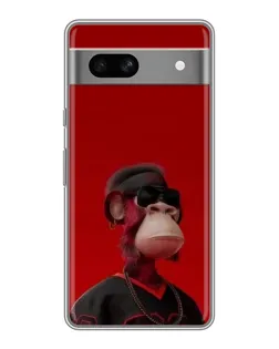 Чехол для Google Pixel 7A с картинкой «Bored Ape в красном»