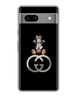 Чехол для Google Pixel 7A с картинкой «Минни Маус на лого»
