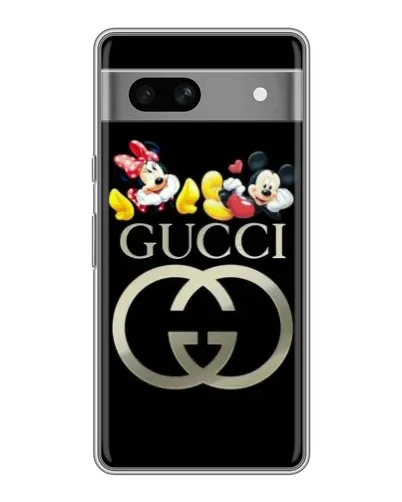 Чехол для Google Pixel 7A с картинкой «Gucci — герои Disney»