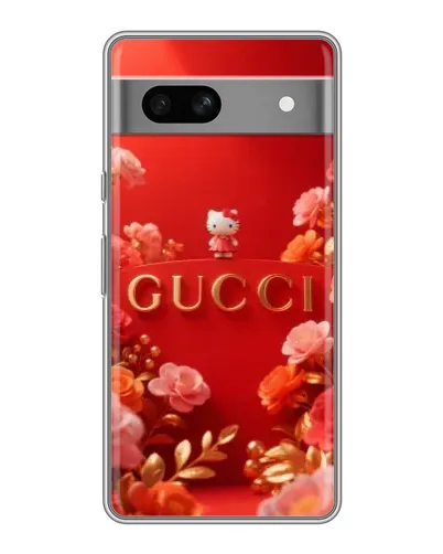 Чехол для Google Pixel 7A с картинкой «Gucci — золотой сад»