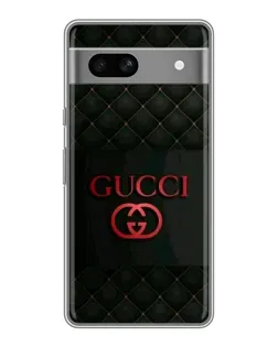 Чехол для Google Pixel 7A с картинкой «Gucci — стеганый черный»