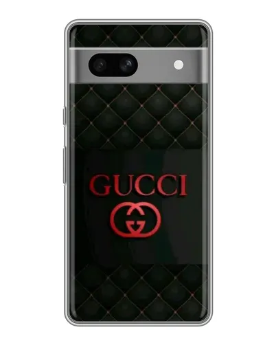 Чехол для Google Pixel 7A с картинкой «Gucci — стеганый черный»