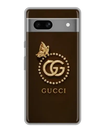 Чехол для Google Pixel 7A с картинкой «Gucci — золотая бабочка»