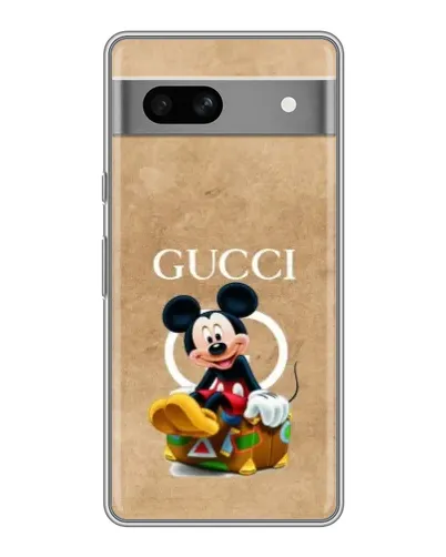 Чехол для Google Pixel 7A с картинкой «Микки Маус Gucci — крафт»