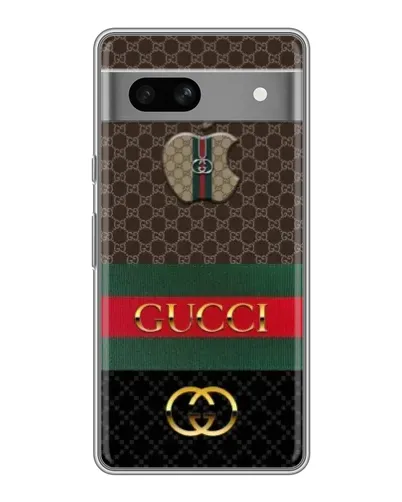 Чехол для Google Pixel 7A с картинкой «Gucci — брендированный десерт»
